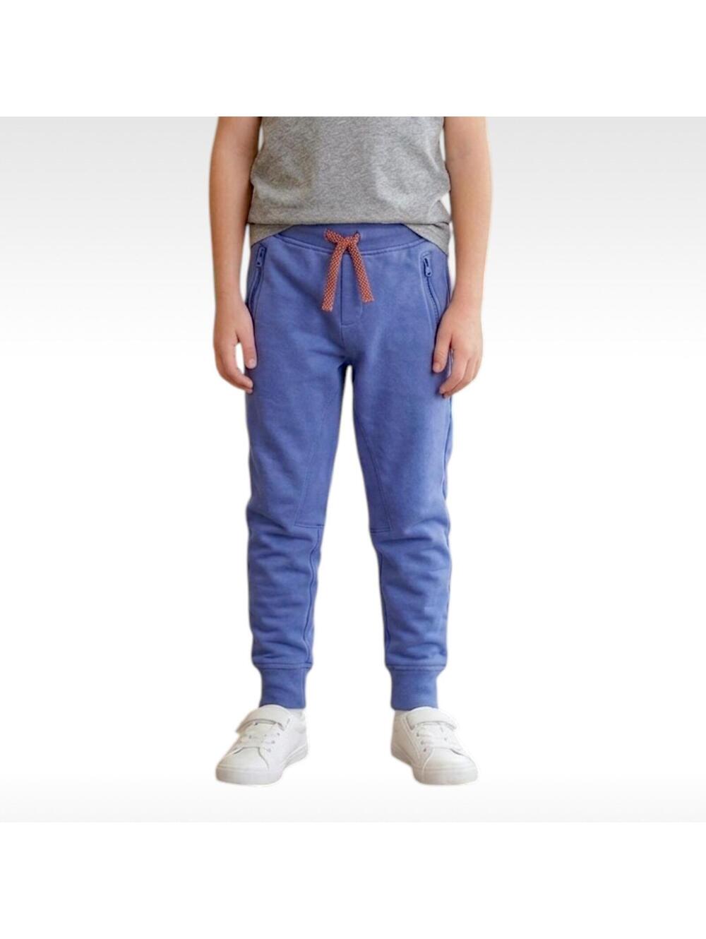 CrewCuts Boys Blue Zipper Pocket Tech Jogger Sweatpants Size 10 GUC (J. CREW)